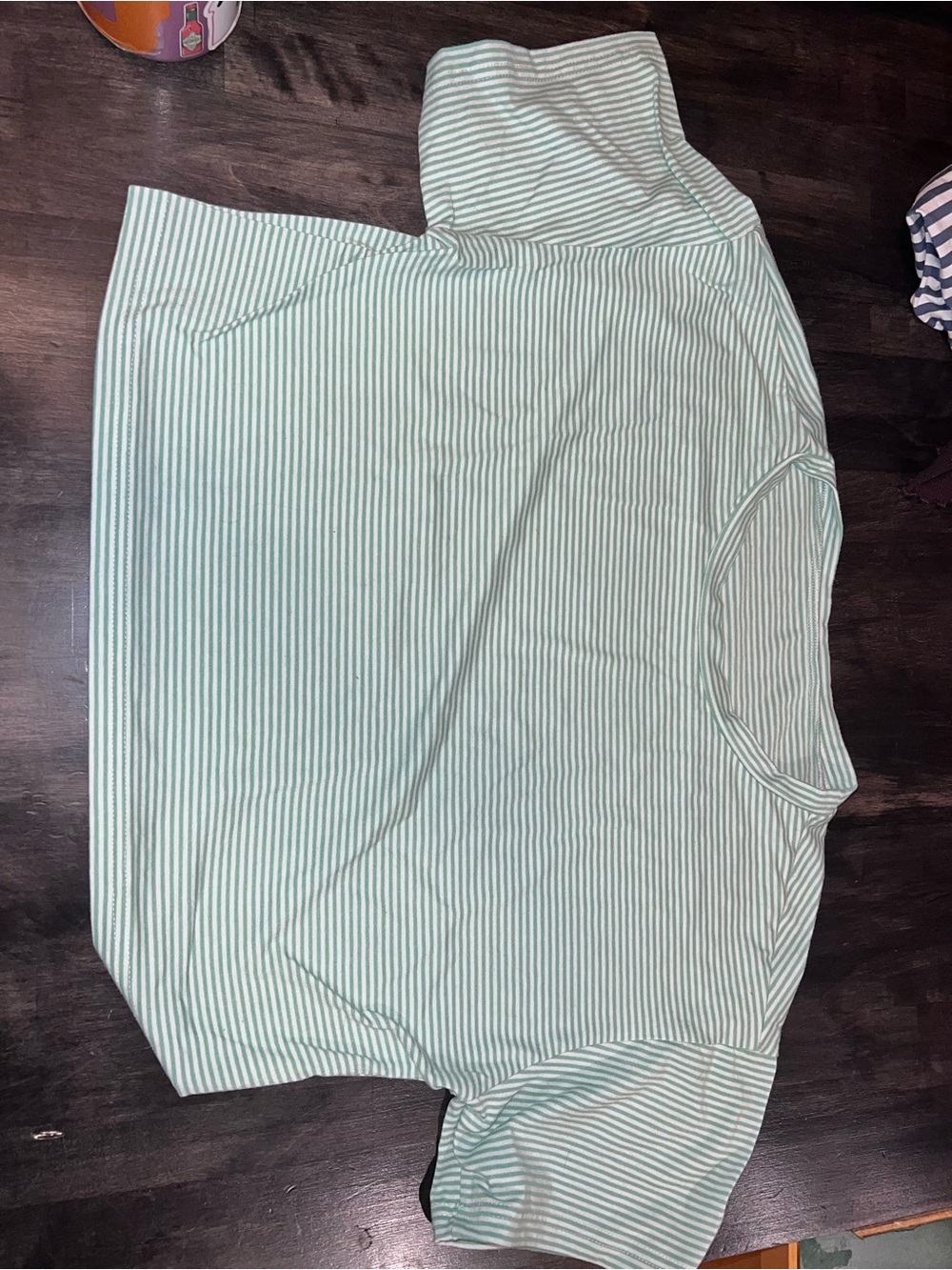 Men's Mint Green Striped Crewneck Shirt